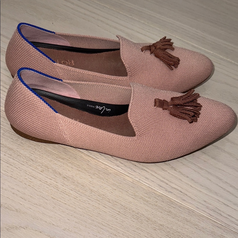 Rothy's Blush Pink Tassel Loafers - Picture 3 of 6